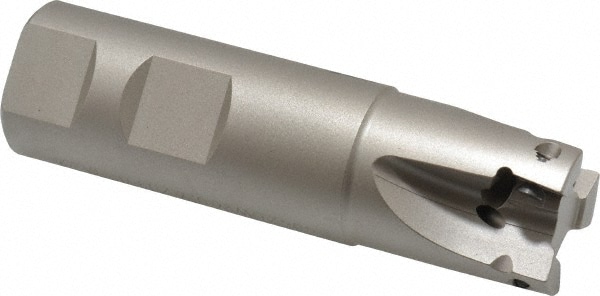 1" Cut Diam, 11mm Max Depth, 1" Shank Diam, Weldon Shank, 3.62" OAL, Indexable Square-Shoulder End Mill