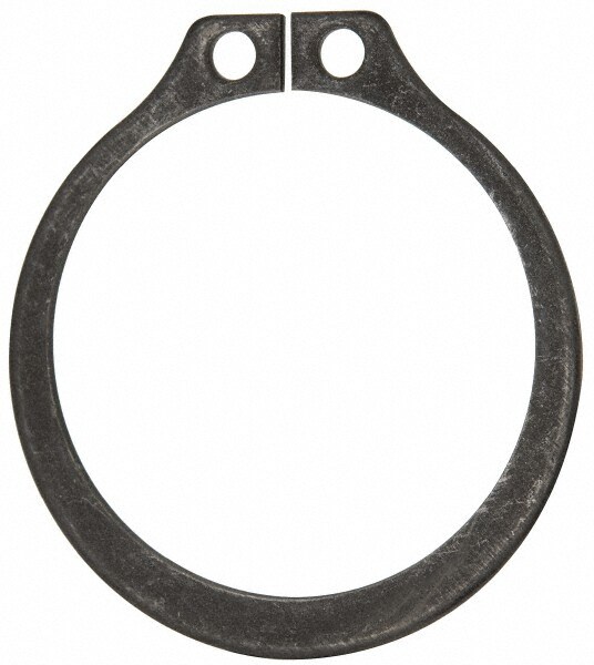 External Retaining Ring: 1.406" Groove Dia, 1-1/2" Shaft Dia, 1060-1090 Beryllium Copper & Stainless Steel, Phosphate Finish