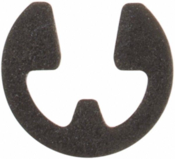 External E Style Retaining Ring: 0.052" Groove Dia, 1/16" Shaft Dia, 1060-1090 Steel, Phosphate Finish