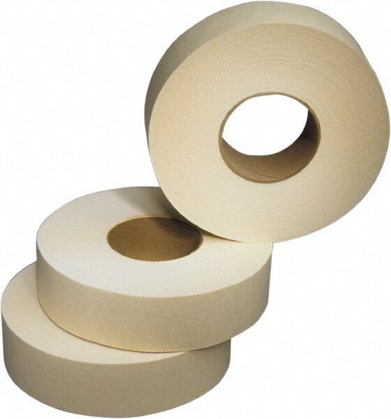 Packing Tape: 3" Wide, Beige, Rubber Adhesive