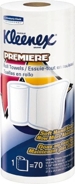 Pack of (24), 70 Sheet, Perforated Rolls, 1 Ply White Paper Towels