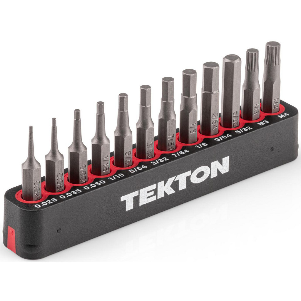 Tech Screw Bit Set Tekton - Screwdriver Bit Sets: Set Type: Hex/Triple Square; Tip Type ...