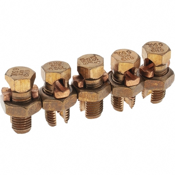 10 to 6 AWG, Bronze Alloy, Split Bolt Connector