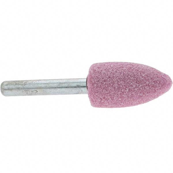 Mounted Point: 1-1/4" Thick, 1/4" Shank Dia, A12, 60 Grit