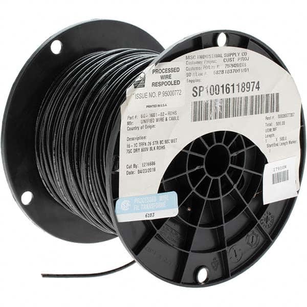 THHN, 16 AWG, 10 Amp, 500' Long, Stranded Core, 26 Strand Building Wire