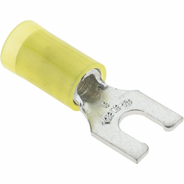 Value Collection Locking Fork Terminal Yellow, Nylon, Partially