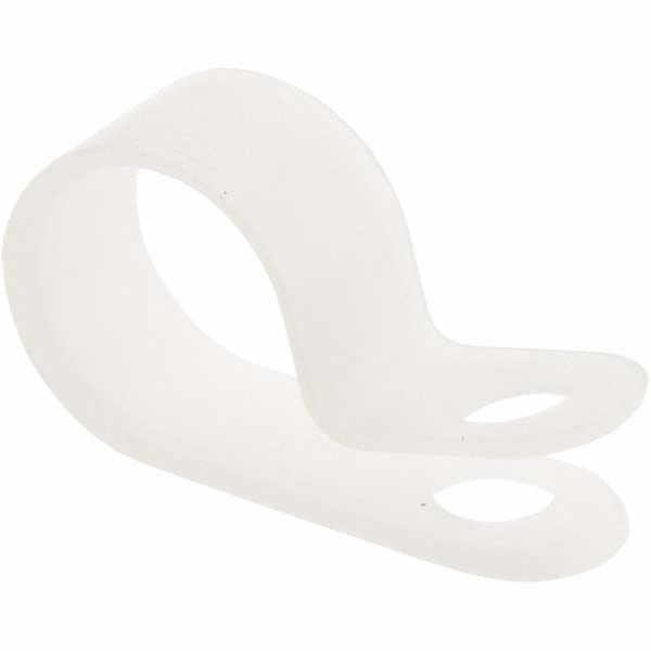 Chemical-Resistant Clamp: 1/2" Tube, Nylon, Blue, Silver & White