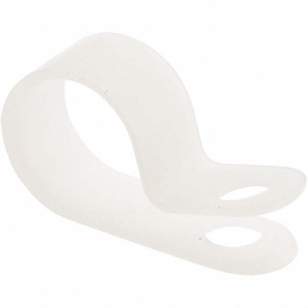 Chemical-Resistant Clamp: 1/2" Tube, Nylon, Blue, Silver & White