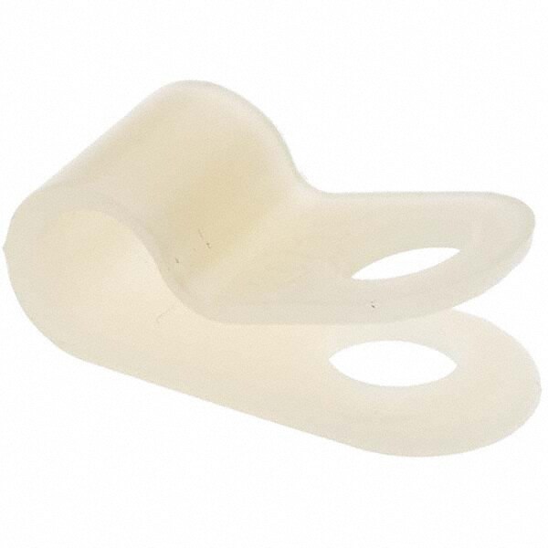 Chemical-Resistant Clamp: 3/16" Tube, Nylon, Blue, Silver & White