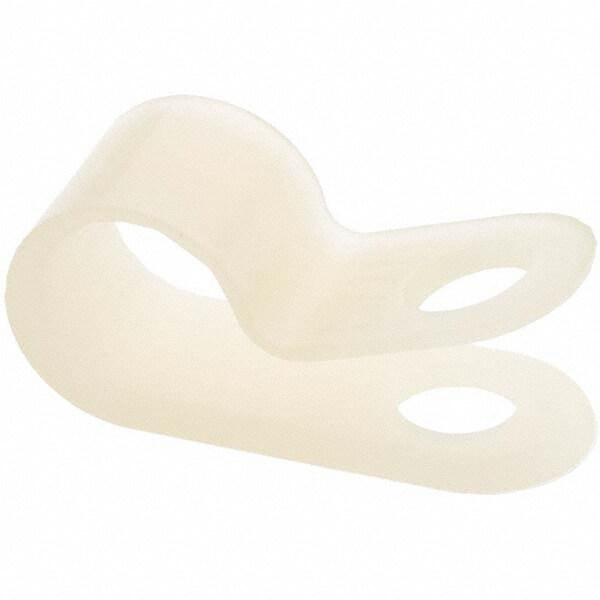 Chemical-Resistant Clamp: 5/16" Tube, Nylon, White