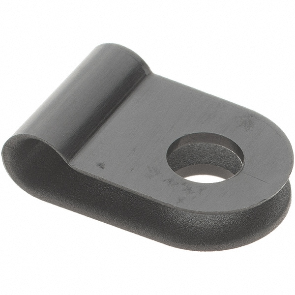 1/8" Bundle Diam, 0.167" Hole, Nylon Clamp