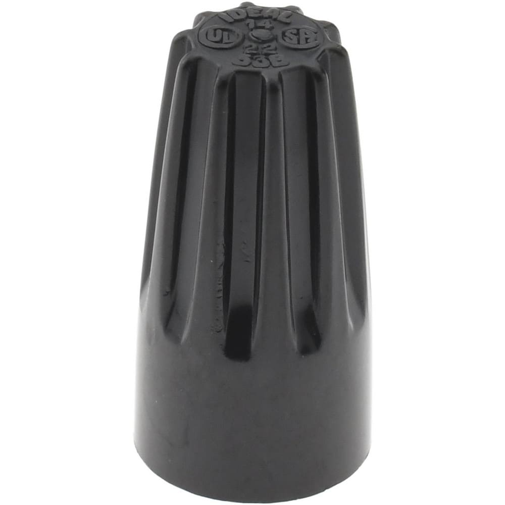 Standard Twist-On Wire Connector: Black, High Temperature, 2 AWG