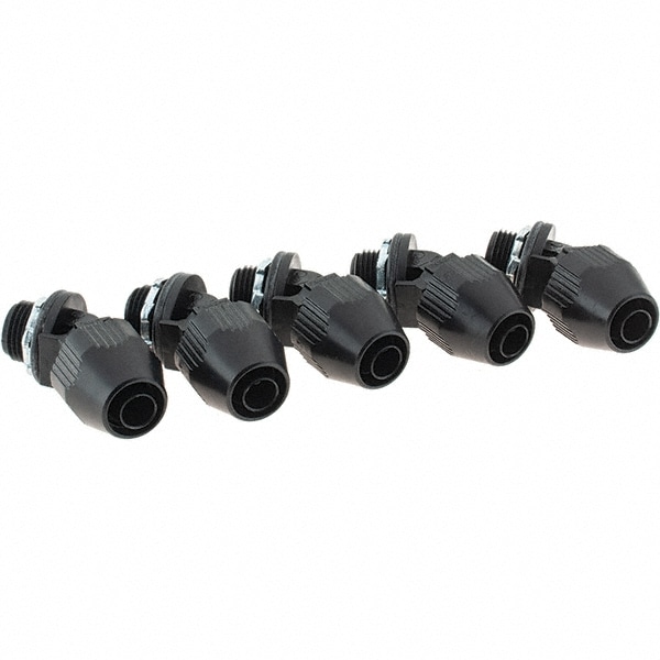 Conduit Connector: For Liquid-Tight, Polyvinylchloride, 3/8" Trade Size