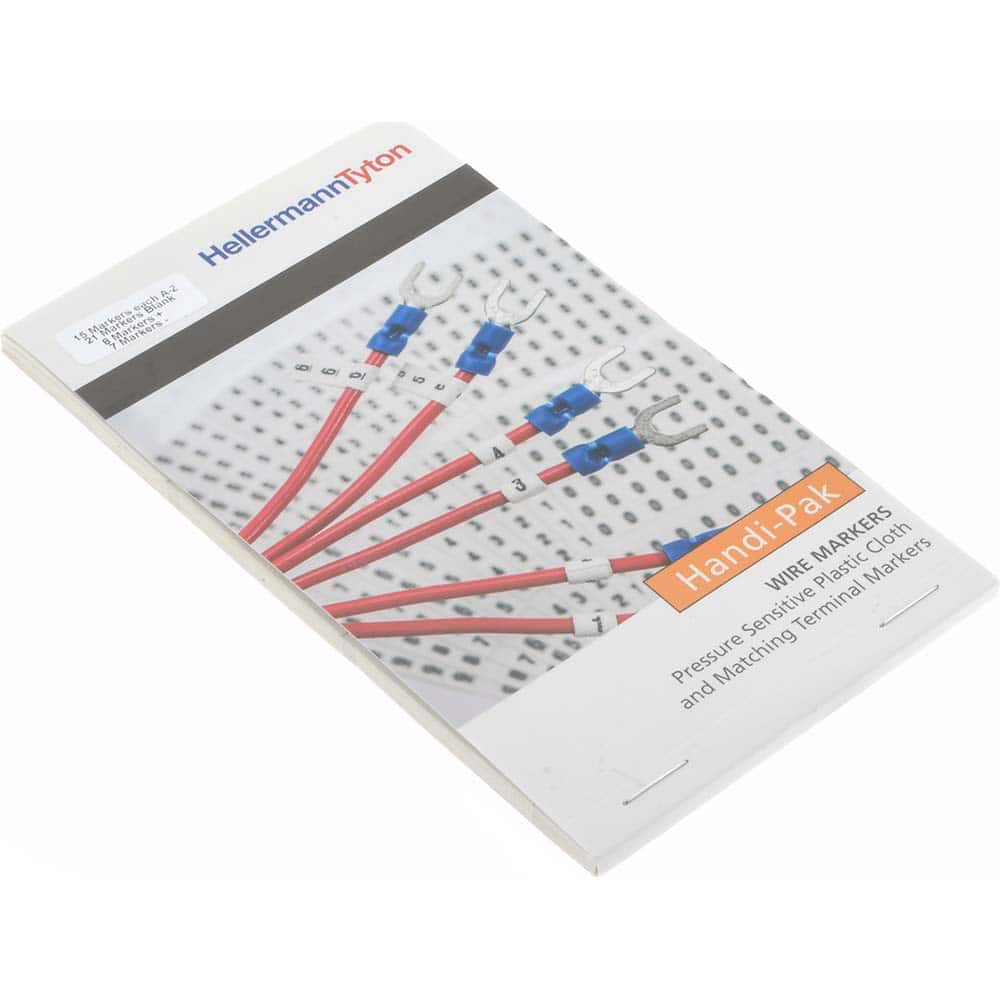Wire Marker Books & Pens; Wire Marker Type: Book; Book Type: Alphanumeric; Included Characters: +; -; A-Z; Marker Attachment Style: Self-Adhesive; Label Length: 5 in; Number Of Labels: 290; Label Material: Vinyl Cloth; Character Quantity: 10; Marker Mater