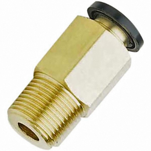 Push-To-Connect Male BSPT & Tube to Male BSPT Tube Fitting: Male Connector, 1/2" Thread