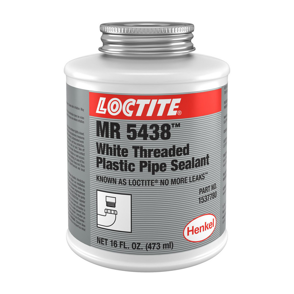 Loctite MR 5438 Thread Sealant, 16 oz Can - White, high-viscosity paste thread sealant for plastic pipes, fittings & flanges | Part #1537780