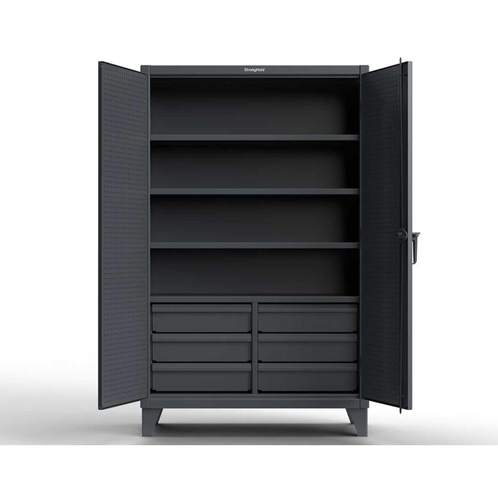 Strong Hold Steel Pegboard 48" Wide, 24" Deep, 72" High