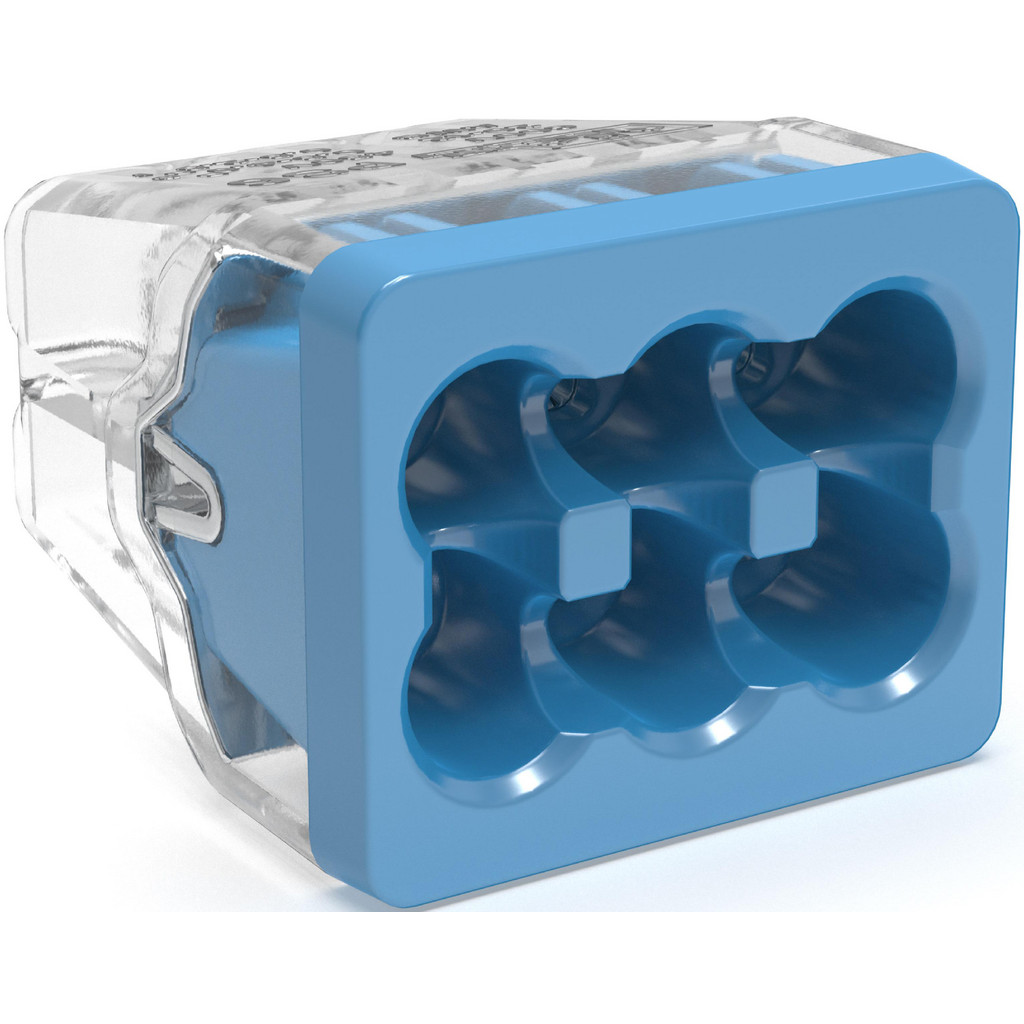 Ideal Push-In Wire Connectors: Connector Type: Pin-In Wire; Compatible Wire Size: 20 AWG, 12 AWG; Number Of Ports: 6; Overall Length: 0.7300 in