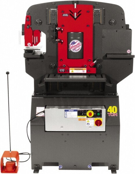 Ironworker: 7-1/2" Throat Depth, 55 Ton Punch, 1" (1/2" Mild Steel) Hole
