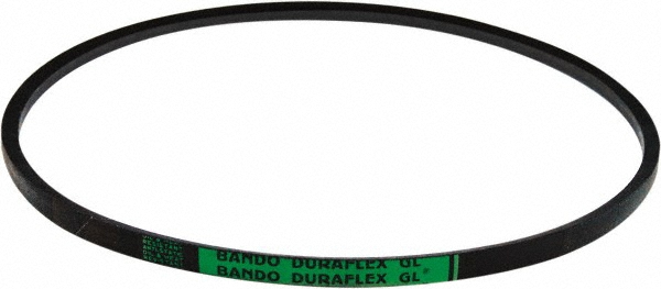 Cogged & Narrow V-Belt: Section 4L, 28.0000" Outside Length, 1/2" Belt Width - Rubber, Fractional HP, 4L280