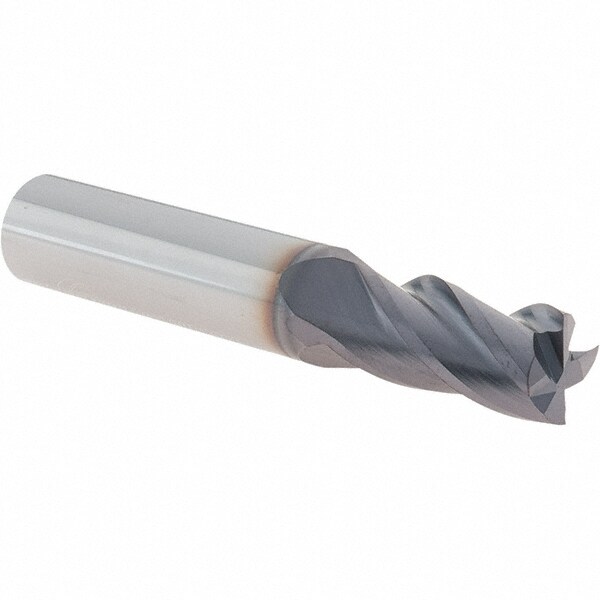 Square End Mill: 7/16'' Dia, 7/8'' LOC, 7/16'' Shank Dia, 2-1/2'' OAL, 4 Flutes, Solid Carbide