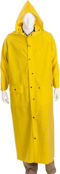 MCR SAFETY 260CL Rain Jacket: Size Large, Yellow, Polyester 