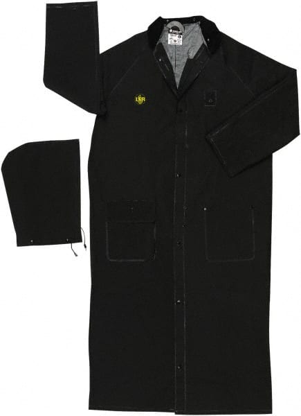 MCR SAFETY FR267CXL Rain Jacket: Size X-Large, Black, Polyester 