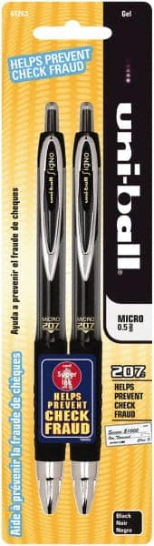 Retractable Pen: 0.5 mm Tip, Black Ink