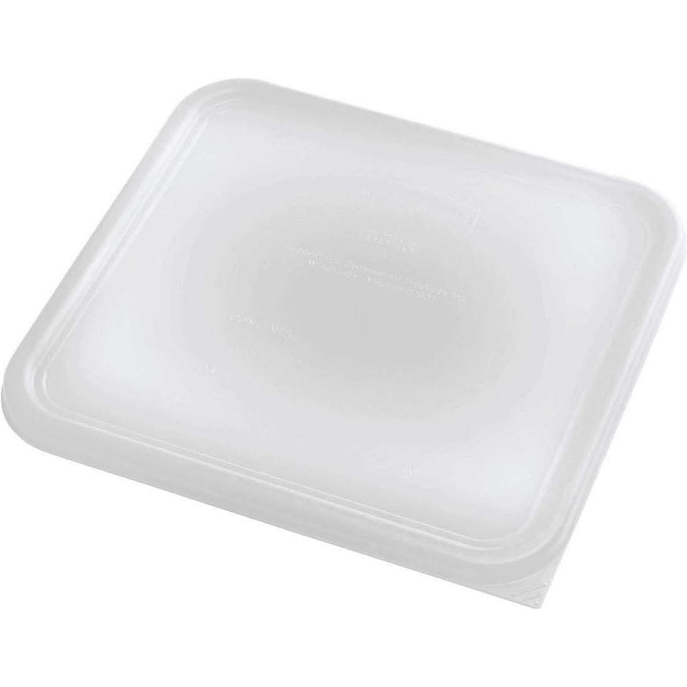 Rubbermaid Commercial Plastic Food Storage Container Lid, Square, White, 22 Quart, FG652300WHT