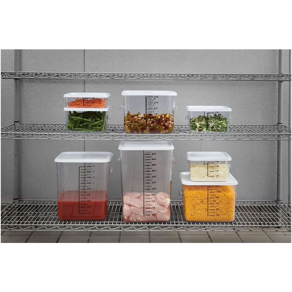 Rubbermaid - Food Tote Box Container: Polycarbonate, Rectangular - 71464101  - MSC Industrial Supply