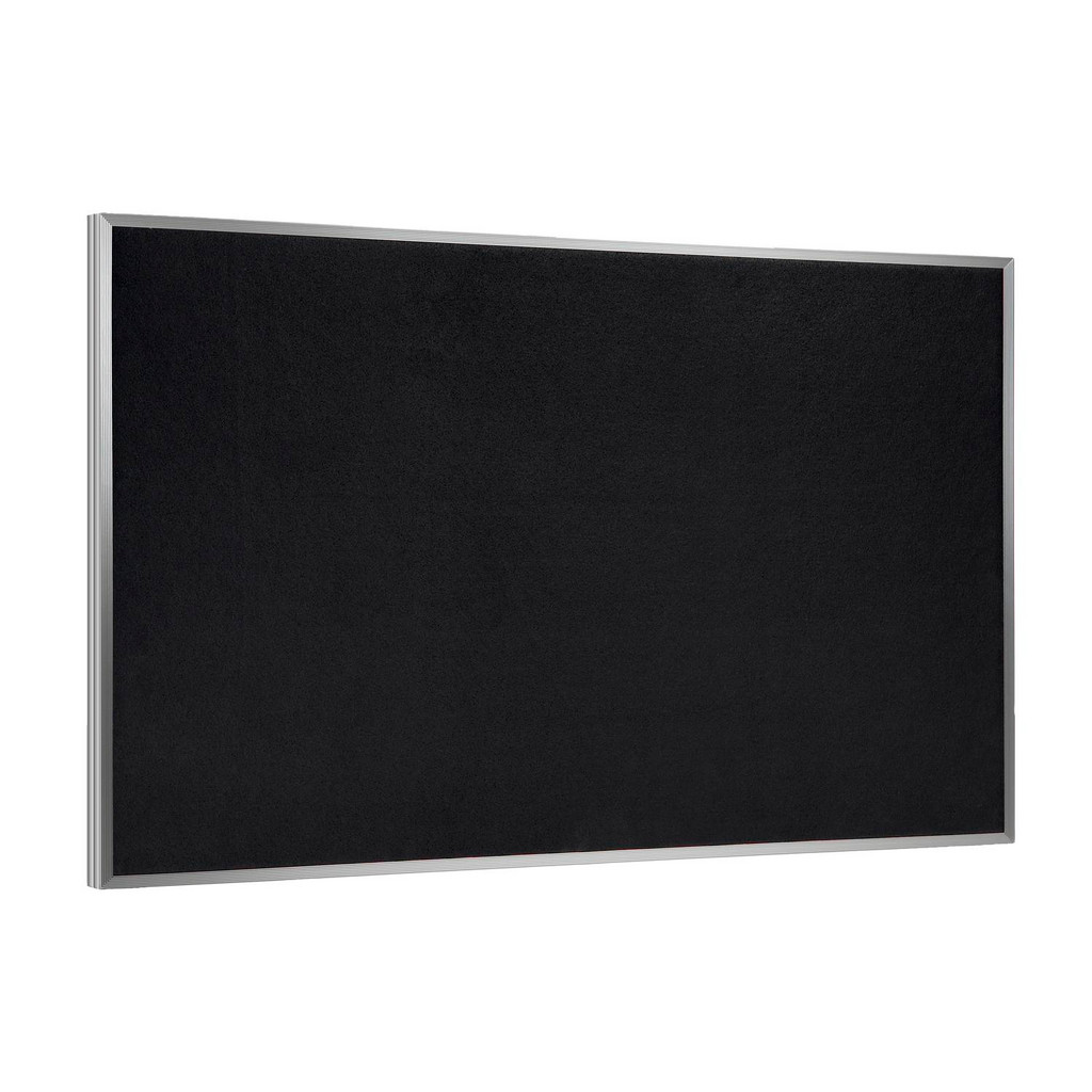 Ghent 36" Wide x 24" High Open Cork Bulletin Board - Rubber, Black | Part #ATR23-BK