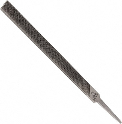PFERD Hand File with Handle Double Cut Medium 5//8 Width Triangular 8 Length American Pattern 5//8 Thickness