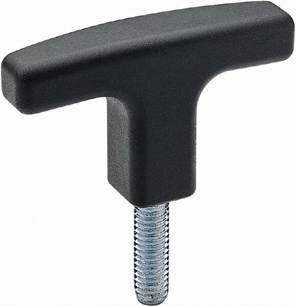 3-1/8" Head Length, Threaded Stem T Handle