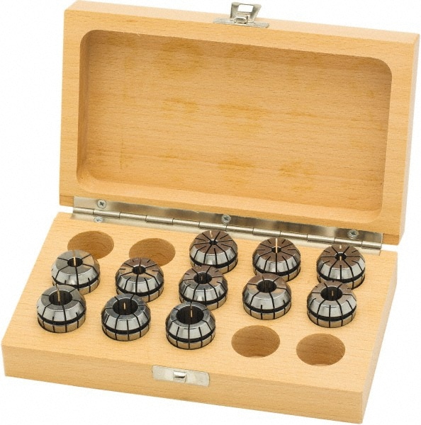 Parlec 5UMER25-SI011 Collet Set: 11 Pc, Series ER25, 1/8 to 5/8" Capacity Image