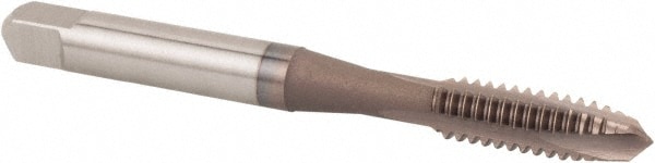 Spiral Point Tap: 5/16-18, UNC, 3 Flutes, Plug, 3B, High Speed Steel, Chrome Finish