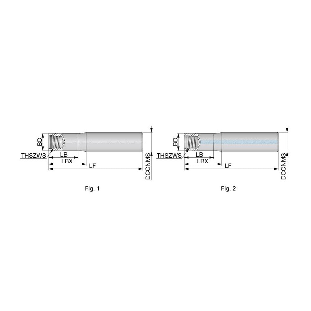 Tungaloy 6859190 Replaceable Tip Milling Shank: Series VSSD, 12" Straight Shank 