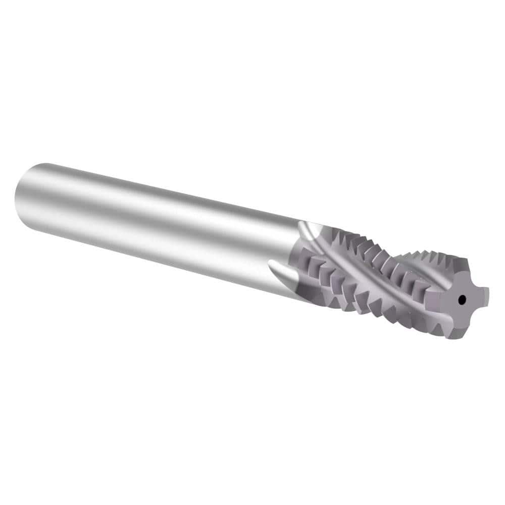 Allied Machine and Engineering TM43714CH Helical Flute Thread Mill: 7/16-14, Internal & External, 4 Flute, 0.312" Shank Dia, Solid Carbide 