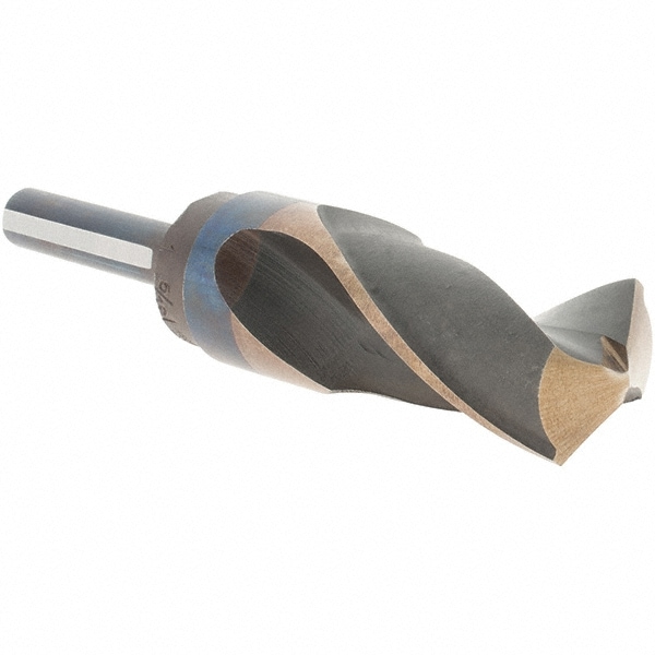 Reduced Shank Drill Bit: 1-5/16'' Dia, 1/2'' Shank Dia, 135 0, Cobalt