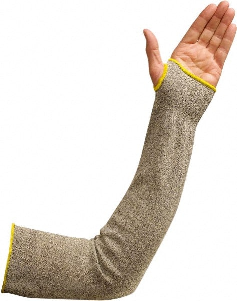 Cut & Puncture-Resistant Sleeves: Size Standard, Fiber, White & Yellow, ANSI Cut A3