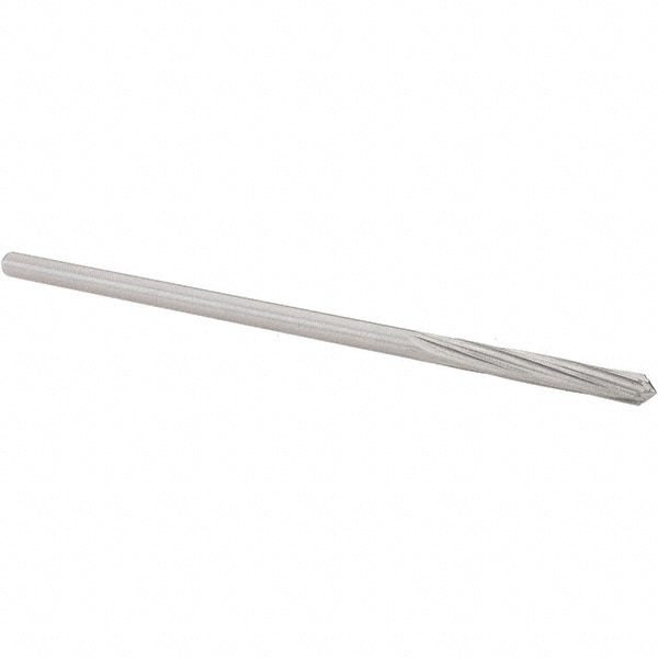 Alvord Polk 1068 Chucking Reamer: 0.157" Dia, 4" OAL, 1" Flute Length, Straight Shank, High Speed Steel Image