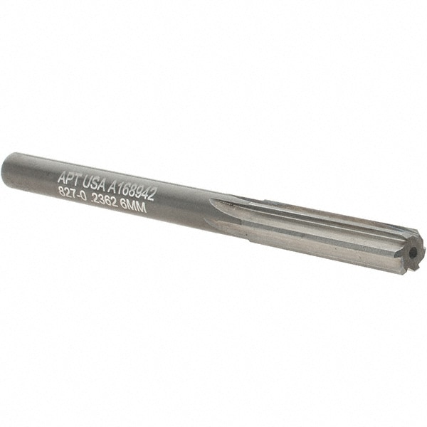 Alvord Polk 8104 Chucking Reamer: 0.2362" Dia, 3" OAL, 1" Flute Length, Straight Shank, Solid Carbide Image