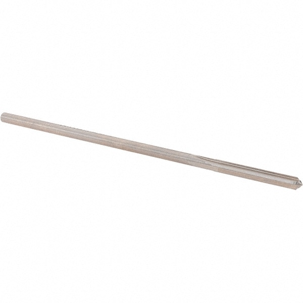 Alvord Polk 10218 Chucking Reamer: 0.1355" Dia, 4" OAL, 1" Flute Length, Straight Shank, High Speed Steel 