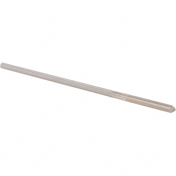 Alvord Polk 10215 Chucking Reamer: 0.134" Dia, 4" OAL, 1" Flute Length, Straight Shank, High Speed Steel 