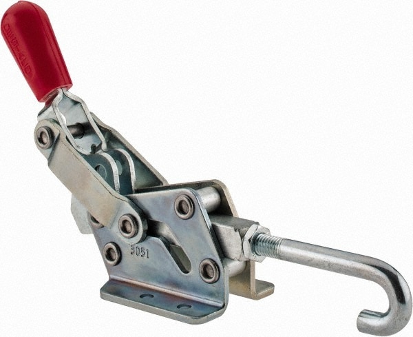 De-Sta-Co 3051 Pull-Action Latch Clamp: Horizontal, 1,507 lb, J-Hook, Flanged Base Image