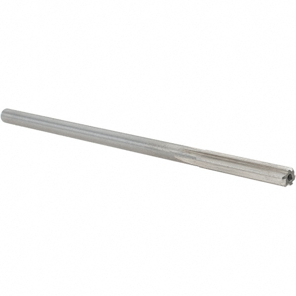 Alvord Polk 10459 Chucking Reamer: 0.2555" Dia, 6" OAL, 1-1/2" Flute Length, Straight Shank, High Speed Steel 