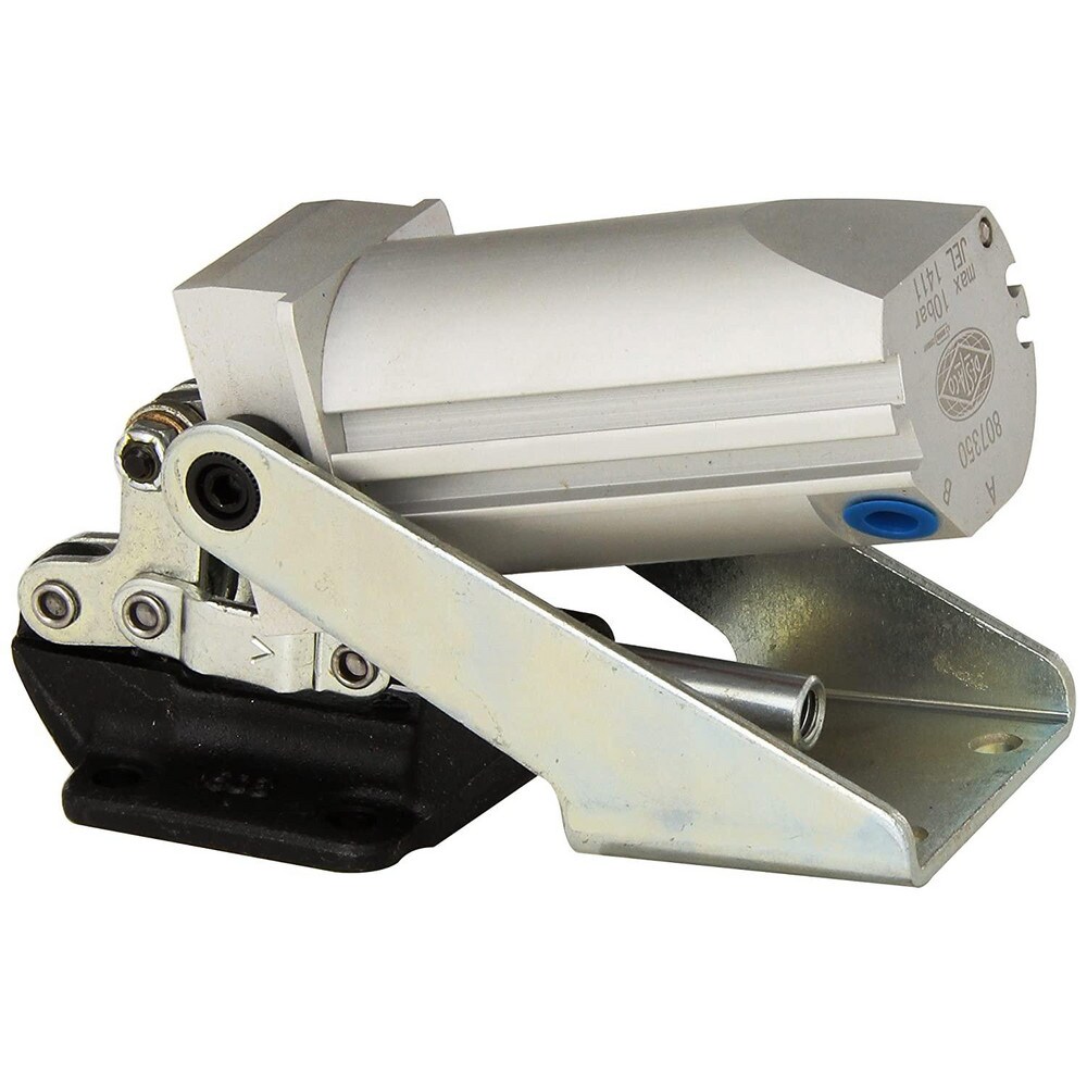 600 Lb Capacity, 3/4" Plunger Travel, M8 x 0.44" Plunger, 1/8 NPT Port, 3,015 N at 5 Bar, Air Power Straight Line Action Clamp