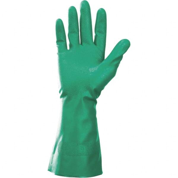 Chemical Resistant Gloves: 2X-Large, 15 mil Thick, Nitrile, Unsupported
