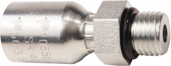 Hydraulic Hose Male Straight Thread O-Ring Fitting: 6 mm, 9/16-18, 5,000 psi