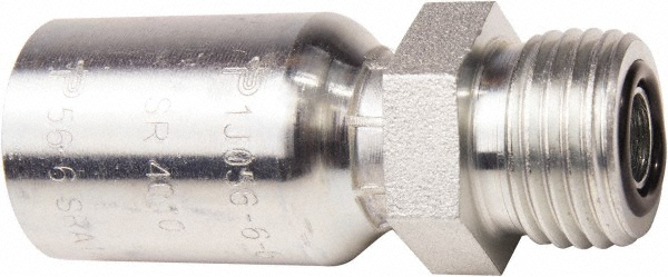 Hydraulic Hose Male Seal-Lok Rigid Straight without-Ring Fitting: 0.375" ID, 6 mm, 11/16-16, 6,000 psi
