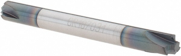 Corner Rounding End Mill: 0.031" Radius, 3/16" Diam, 3 Flutes, Solid Carbide